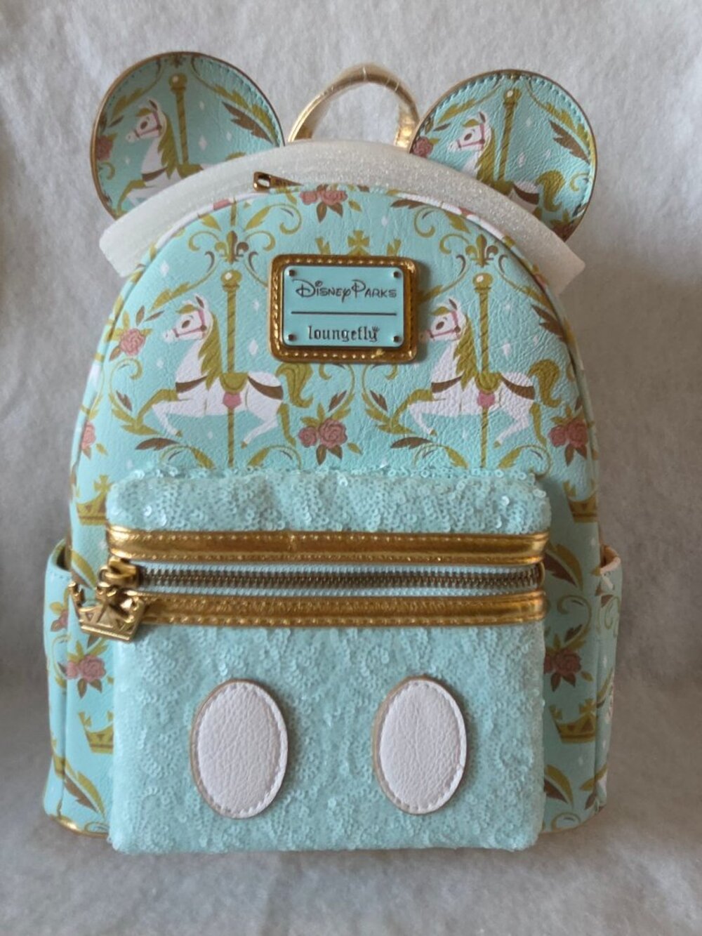Loungefly Mickey Mouse The Main Attraction Carousel Horse Mini Backpack